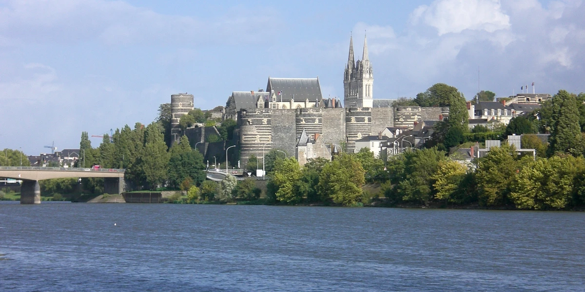 Vue d'Angers : le château et la Maine
